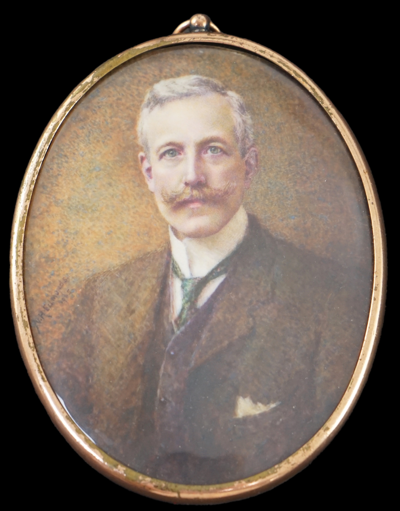 Nellie Hepburn Edmonds (1870-1953), Portrait miniature of John Empsall Esq of Ben Rhydding, Yorkshire, watercolour on ivory, 8.8 x 6.8cm. CITES Submission reference 3MFL9WAT